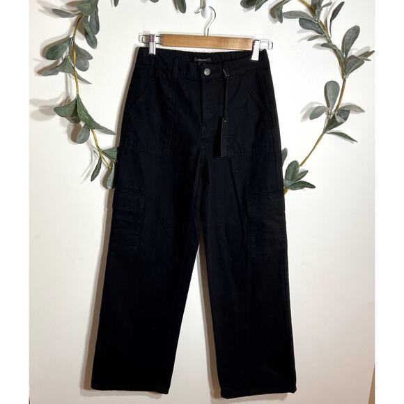 NWT Forever 21 Black Wide Leg Pants LAST CALL - Picture 1 of 7